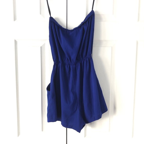 Blue sleevless Romper - Picture 6 of 11
